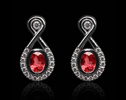 boucles d oreilles rubis attique